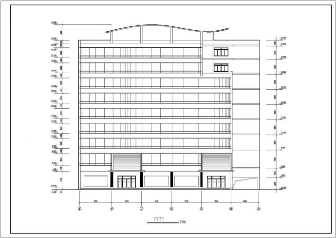 某高档欧式商务楼建筑设计方案图纸_图1