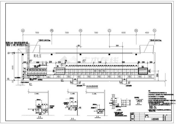 某一层厂房车间电气设计施工图全套案例-图二