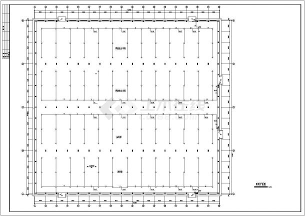 某单层工业厂房电气设计施工CAD图纸-图二