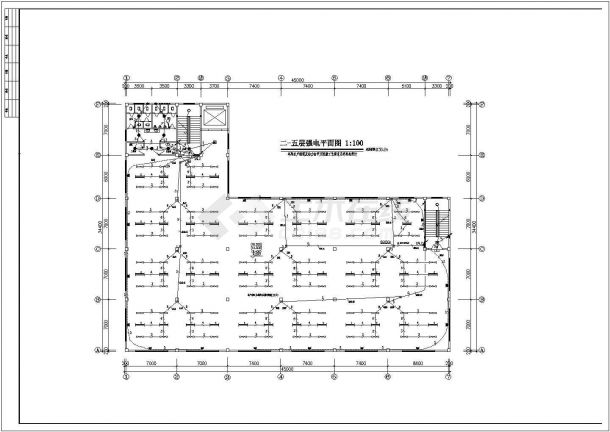 某地五层厂房电气设计施工CAD图纸-图二