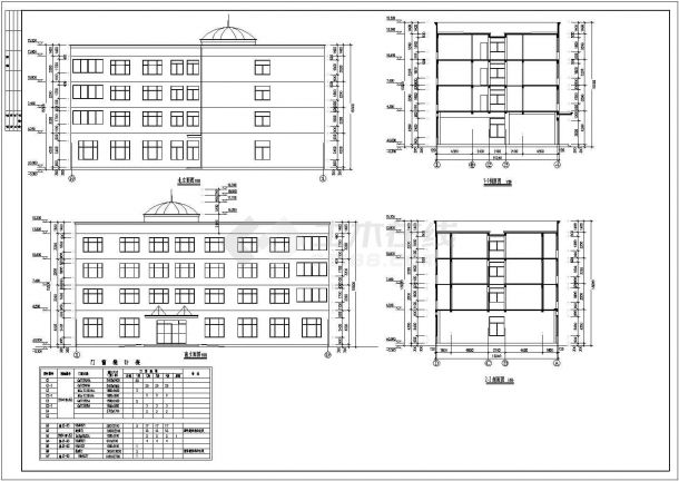 某单位宿舍楼全套建筑CAD设计图-图一
