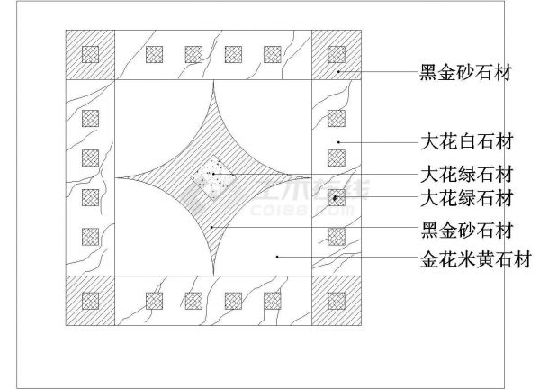  Marble parquet drawing of small indoor decoration floor in some place - Figure 2