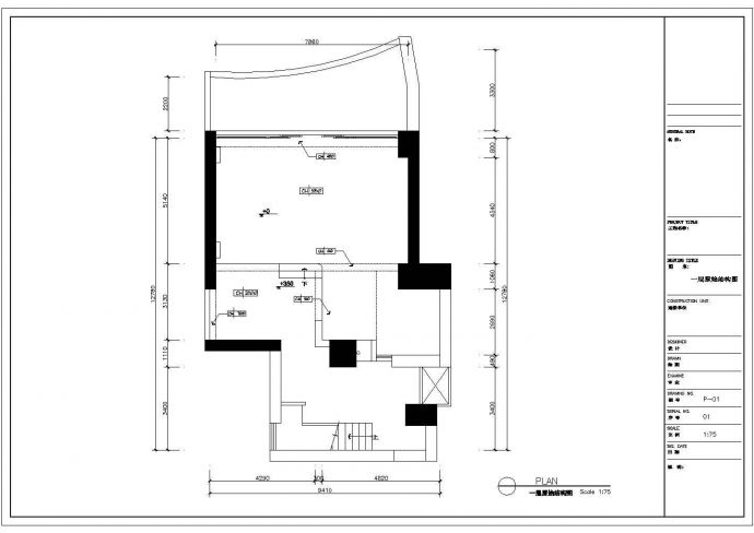 某市现代简欧别墅装修设计是施工图纸_图1