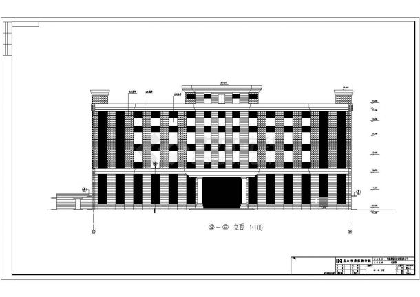 某六层行政楼建筑详细施工CAD图-图二