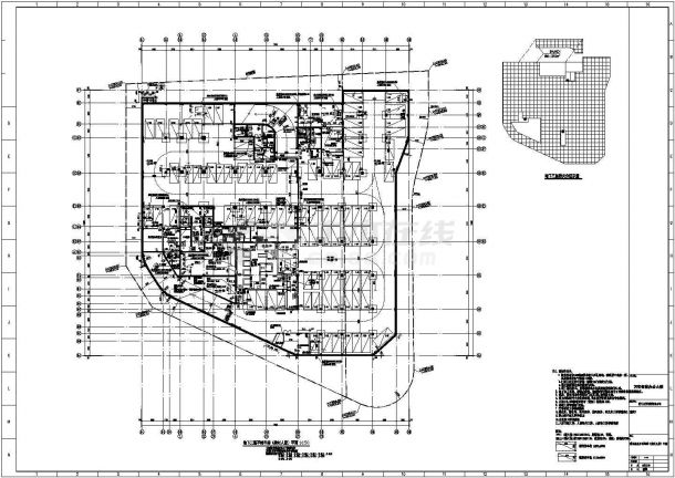 某地区办公大楼地下室建筑结构施工图-图二