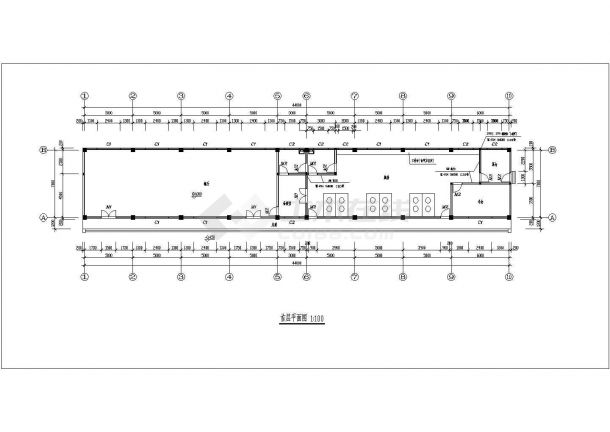 某地单层钢筋砼框架结构食堂施工图（设计说明）-图二
