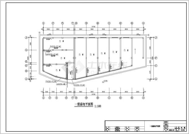 某小型四层综合楼电气设计施工图纸-图二