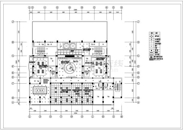 某十二层综合酒楼大厦建筑设计方案图-图一