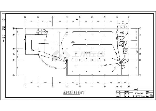 带地下室电气商场强弱电压cad平面图-图一