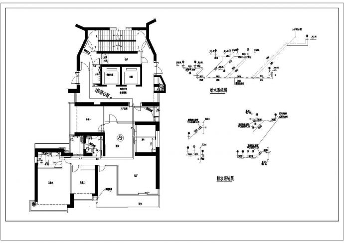 某地区家装水电装修cad设计施工图纸_图1