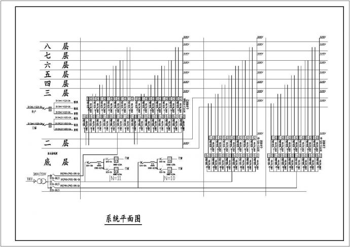 某处综合楼电气施工设计CAD图纸_图1