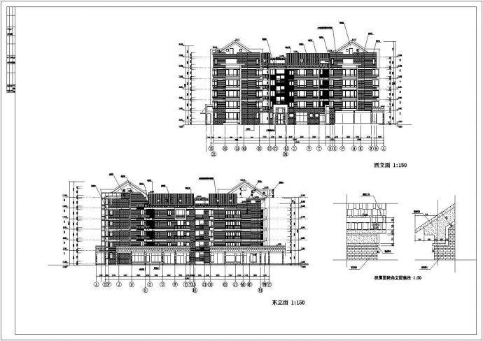 某高档小区住宅楼全套CAD设计图_图1