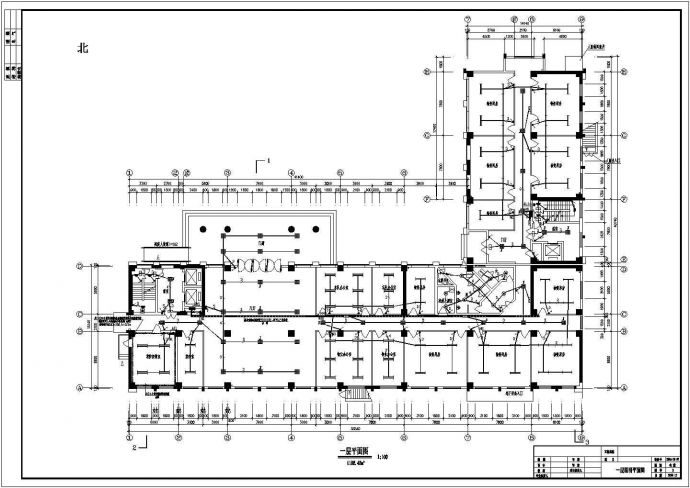 某地区办公楼电气设计方案施工总图_图1