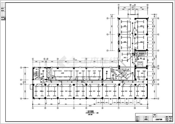 某地区办公楼电气设计方案施工总图-图二