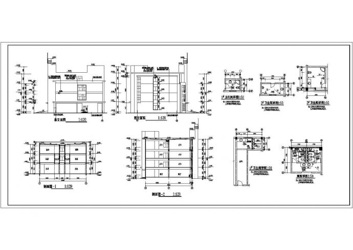 某大型商场综合楼建筑全套设计方案施工图_图1