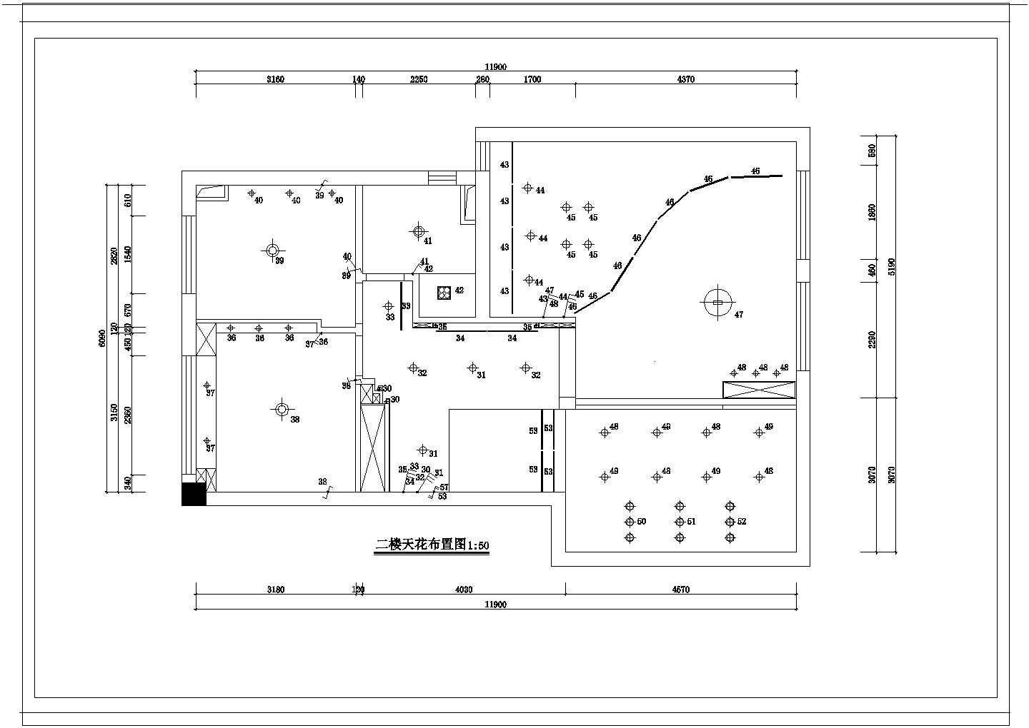 某地区别墅装修全套cad施工图（含设计说明）