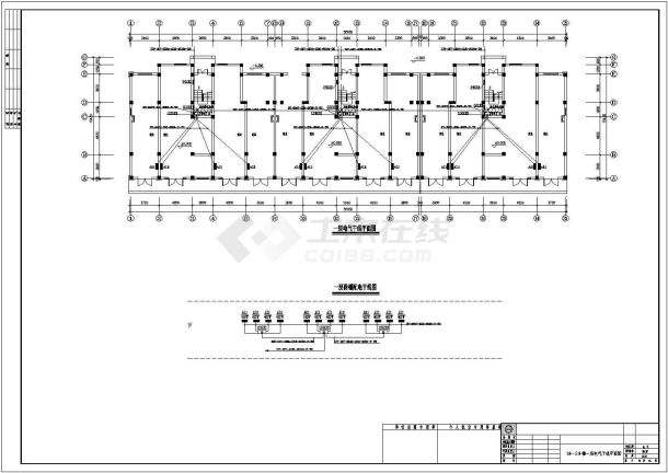 上海某多层住宅小区电气cad施工图纸-图二