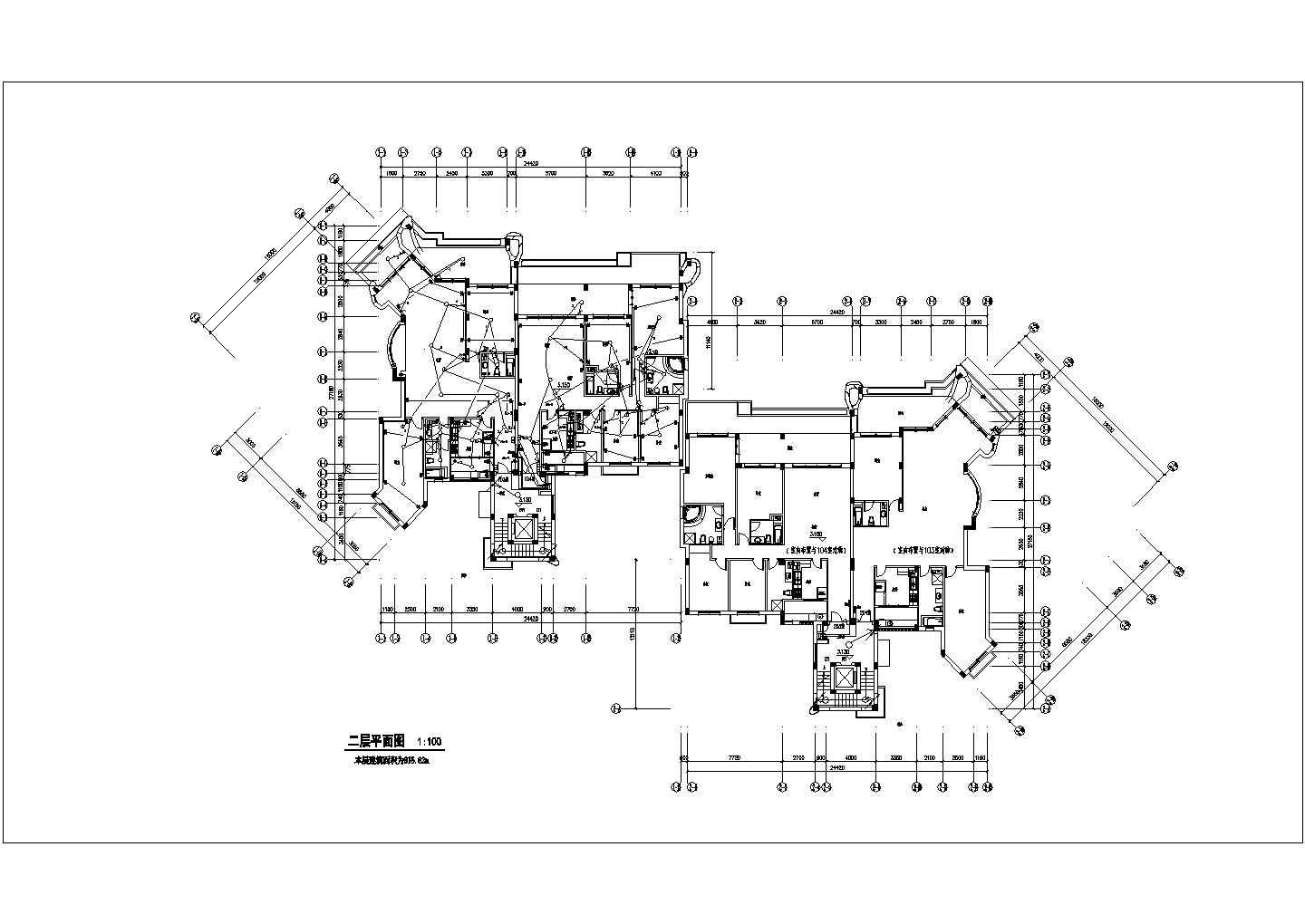 某高档住宅楼电气设计施工CAD图