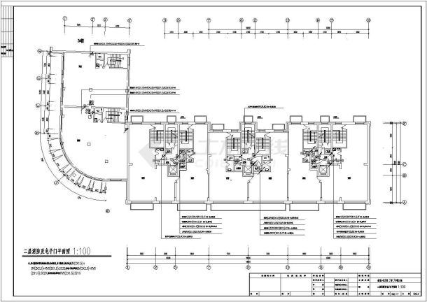 小区B区  2号,7号楼电气cad图纸-图二