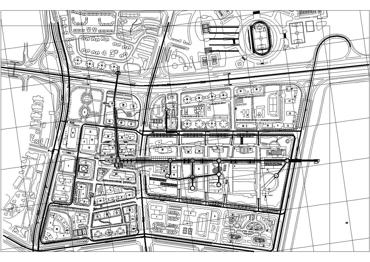 某三线城市完整规划设计总CAD图