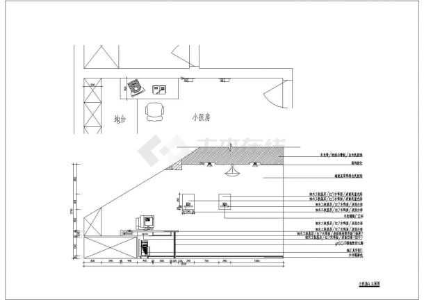 某经典户型室内设计装修cad施工方案图-图一