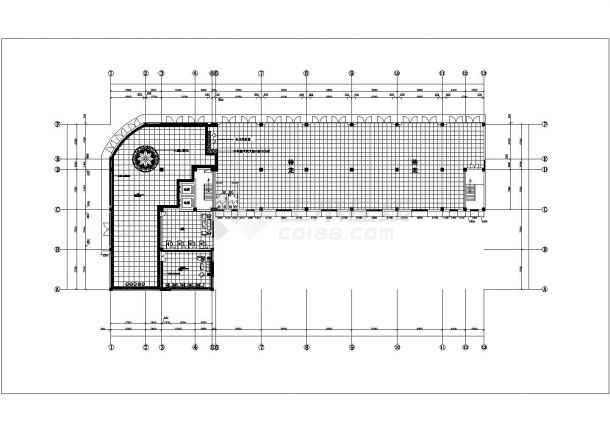 某五层办公室室内装修cad平面施工图-图二