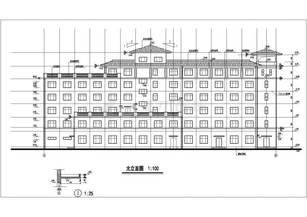 六层商务酒店大楼全套建筑施工方案图-图二