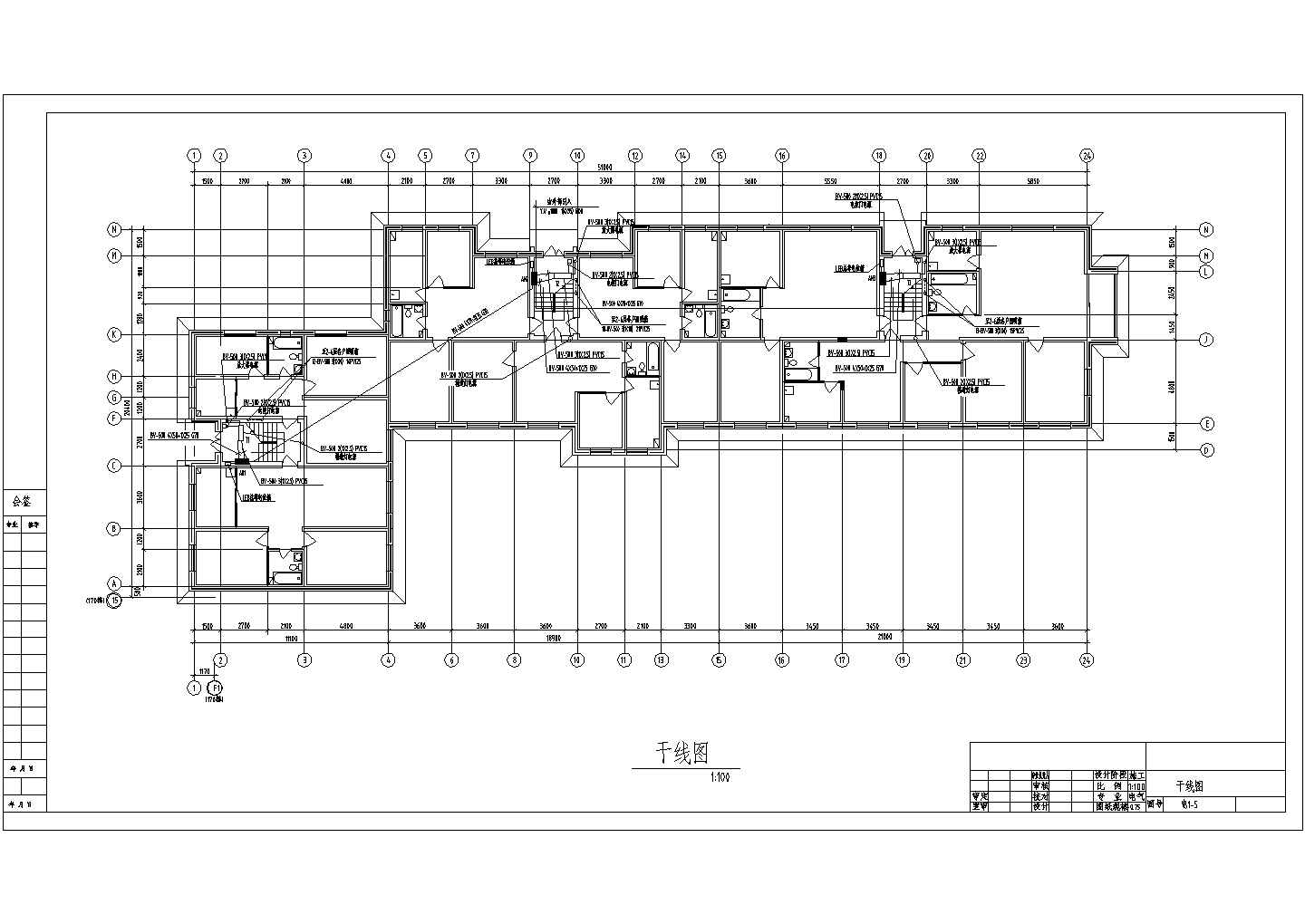 170B栋住宅楼电气设计施工CAD图纸