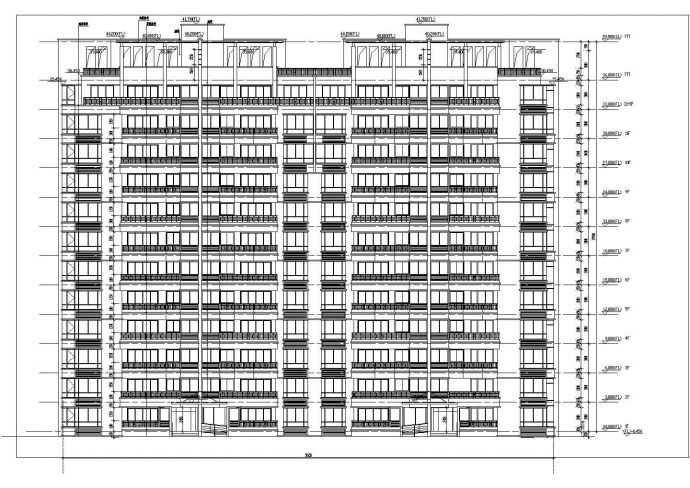 某十一层板式住宅建筑方案cad设计图 _图1
