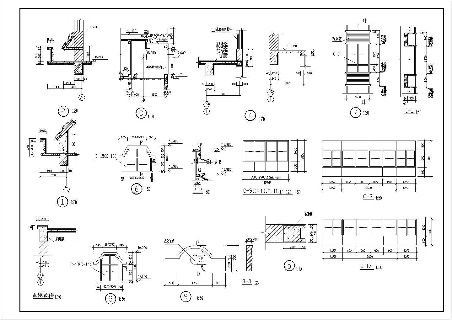 某五层住宅建筑施工cad设计图纸