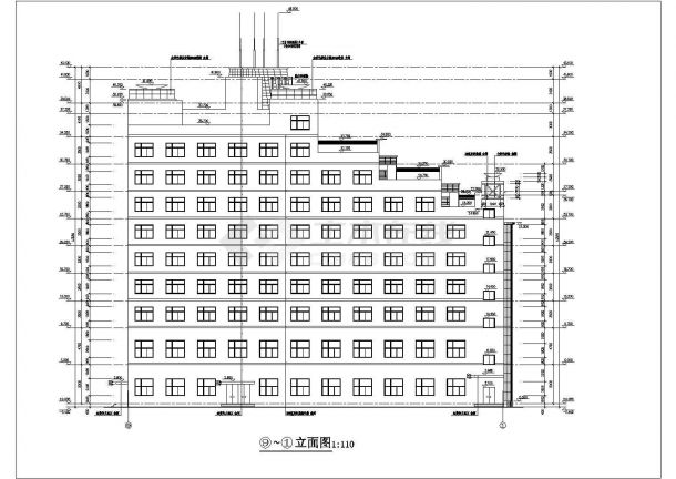 某九层综合商务酒店大厦建筑施工图-图二