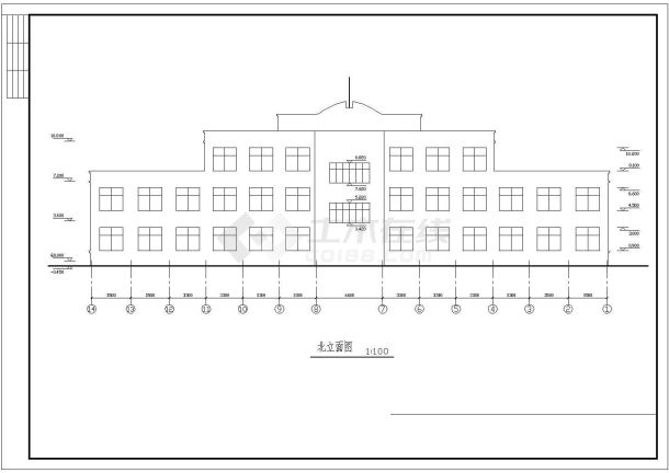 某1184.52平米三层医院门诊楼建筑施工图-图一