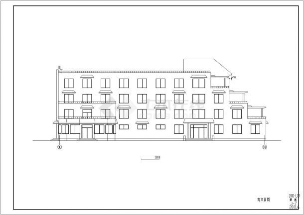 某1718.20平米四层养老院建筑方案设计图 -图一