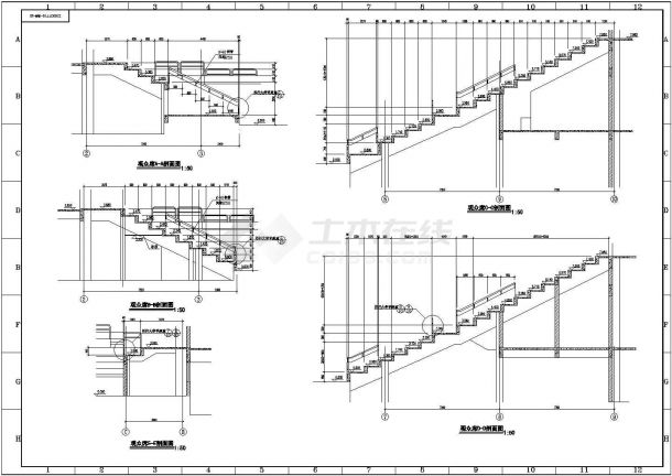 某大型体育馆全套CAD方案设计建筑施工图-图二