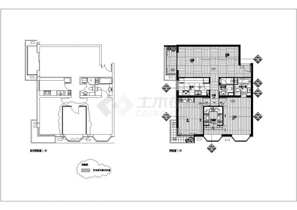  CAD construction drawing for interior decoration design of a classic residential area - Figure 1