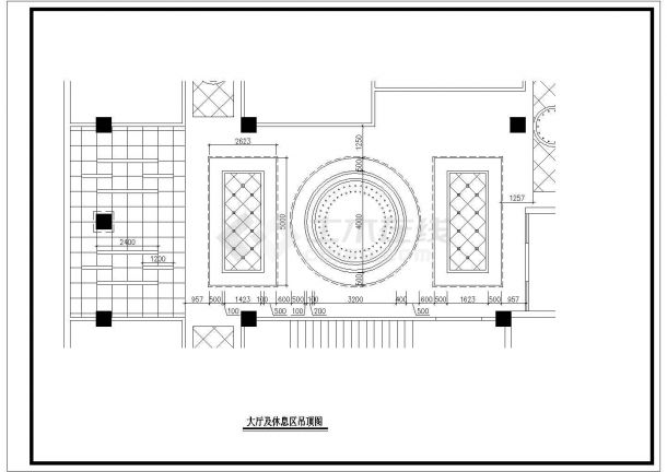 2016KTV设计cad室内装修施工图(含大厅效果图)-图二