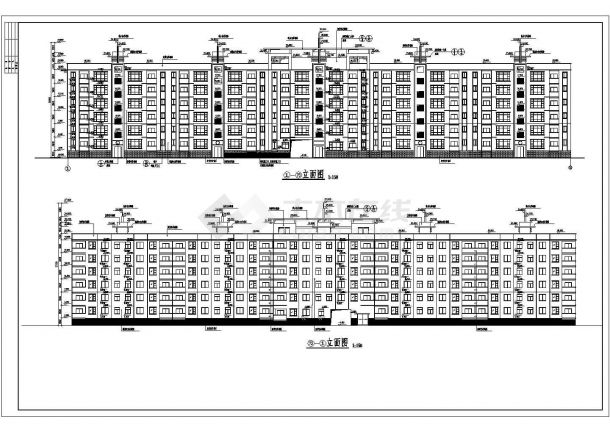某市教师经济实用性住房全套cad设计图纸-图二