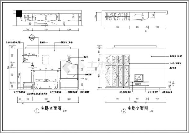 某经典复式楼室内装修cad方案施工图-图一