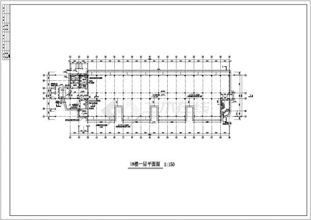 某地区全套CAD七层高校学生宿舍设计图纸-图一