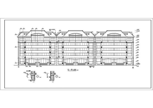 某地区全套五层住宅楼建筑施工CAD设计图纸-图一