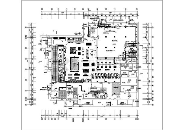 某大型商超超市cad平面装修施工图-图二