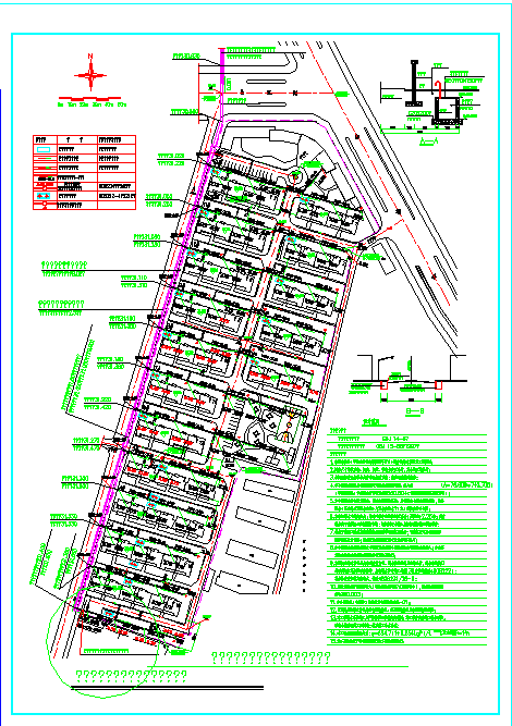某住宅小区总平面布置规划CAD设计图-图二