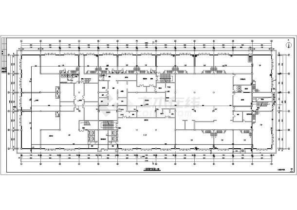 四层带地下室洗浴中心消防cad施工设计图-图二