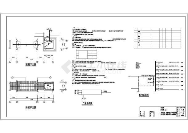 某学校教学综合楼电气设计施工CAD图-图一