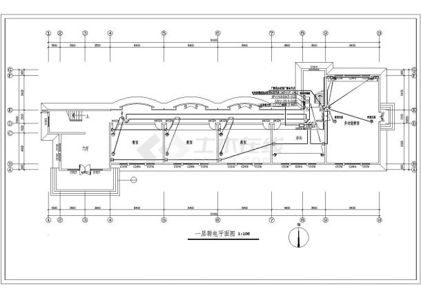 某学校三层教学楼电气设计施工CAD图-图二