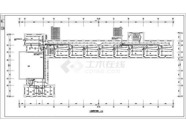 某小学教学楼电气cad施工设计方案图-图二