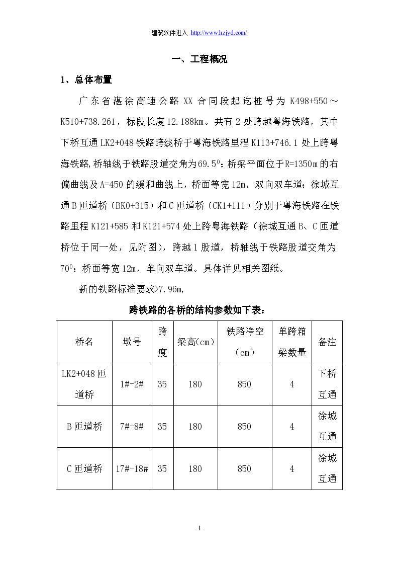 湛徐高速公路某跨粤海铁路桥施工方案