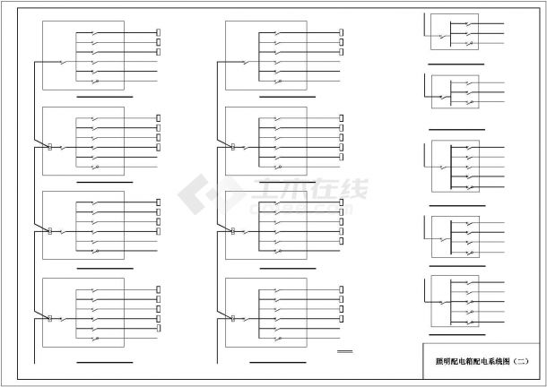 某地小学学校建筑电气cad施工图-图二