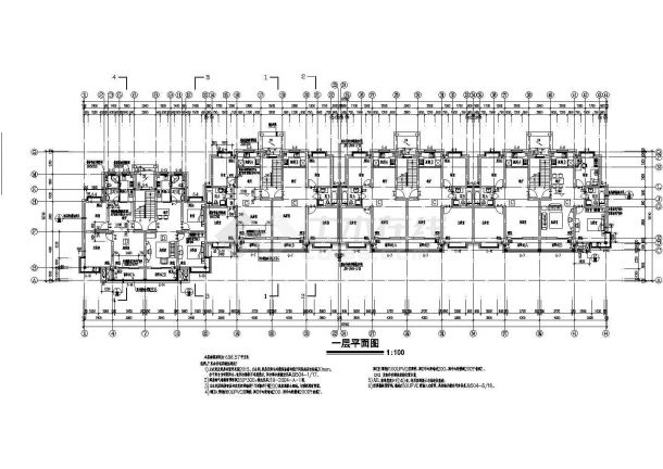 某七层住宅楼建筑cad施工设计图 -图一