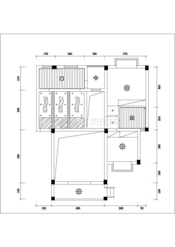 某住宅家装设计cad施工方案图纸-图二